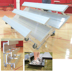 2 Row 8' Pref. Tip n' Roll Bleacher
